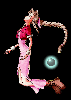 000501 - Aerith Gainsborough, drawn and donated by Rook. The picture is entitled `Useless Materia`.
