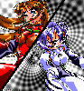 9924 - Asuka and Rei, drawn by Bara-chan.