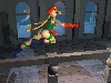 011200 - Cammy running through a nicely constructed scene, drawn and donated by Yakumo.