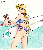 023001 - Cammy enjoying the beach, drawn and contributed by Hsien-Ko-chan.