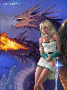 014500 - Alan Gutierrez donates this painting entitled `Deedlit and the Dragons of Lodoss`. Check his website for more painting in this style.