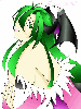 000401 - Morrigan, drawn and donated by J.Salazar. I wonder why she`s smiling like that. ^_^