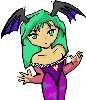 010601 - Morrigan drawn and donated by Zelga. A test-picture for his coloring. :)