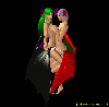 004300 - Morrigan and Lilith posing in the same way as the official artwork by Jim Palo. I was in dubio about this one - add it here, or to the hentai section? As you can see I added it here, since it's no naughtier than the official work. :)