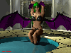 010700 - Morrigan Aenslan sitting at the edge of her pool, constructed, rendered and donated by Jim Palo. (Morrigan that is. Not the pool. :)