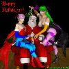 025100 - Xmass greetings from Morrigan and Lilith. Created and contributed by Jim Palo.