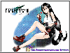 020301 - Considering how much I love FF7, it's strange that my fanart are so long overdued. Here's Tifa, completely indulging in a rose--- no prizes for guessing who it was from. In the game, though, I actually had Cloud presnt it to Marlene as I was a fervent supporter of Aerith's. (Which again, all things considered, is weird that I haven't any fanart of her with Cloud.) But if Cloud HAD given the rose (he bought from Aerith) to Tifa, I imagined Tifa would have been as ecstastic as depicted. ^_^